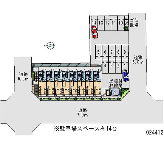 ★手数料０円★鯖江市柳町　月極駐車場（LP）